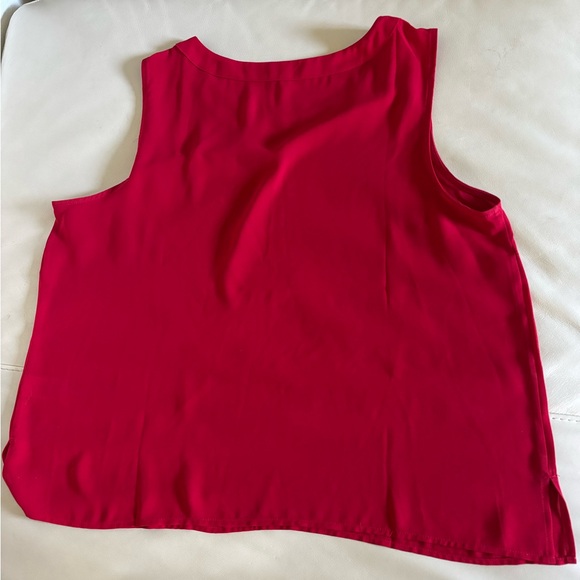 NWOT Red Chiffon Tank Top - Picture 2 of 3